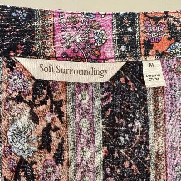 Soft Surroundings Boho Long Sleeve Maxi Dress Women M Earthy Esperanza Hippie - Picture 10 of 12